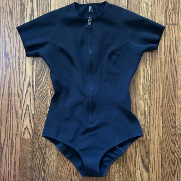 Lisa Marie Fernandez Farrah Neoprene Swimsuit - Black - Picture 1 of 7